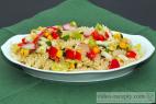 Recept Kukuřicový salát s olivami a rajčaty - salát s těstovinami - návrh na servírování