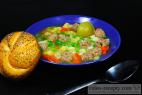Recept Polévka s hovězími knedlíčky a rýžovou zavářkou - polévka s hovězími knedlíčky - návrh na servírování